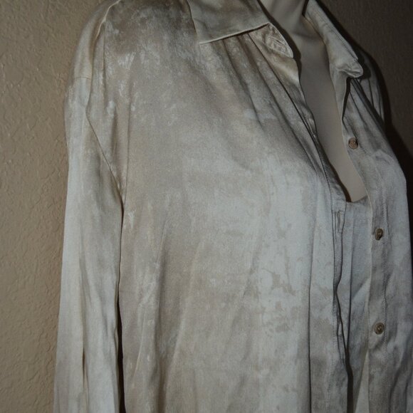 NWOT $957 Sz XS Avant Toi Marmo Effect Silk Long Sleeve Blouse w/ Camisole - Picture 5 of 9